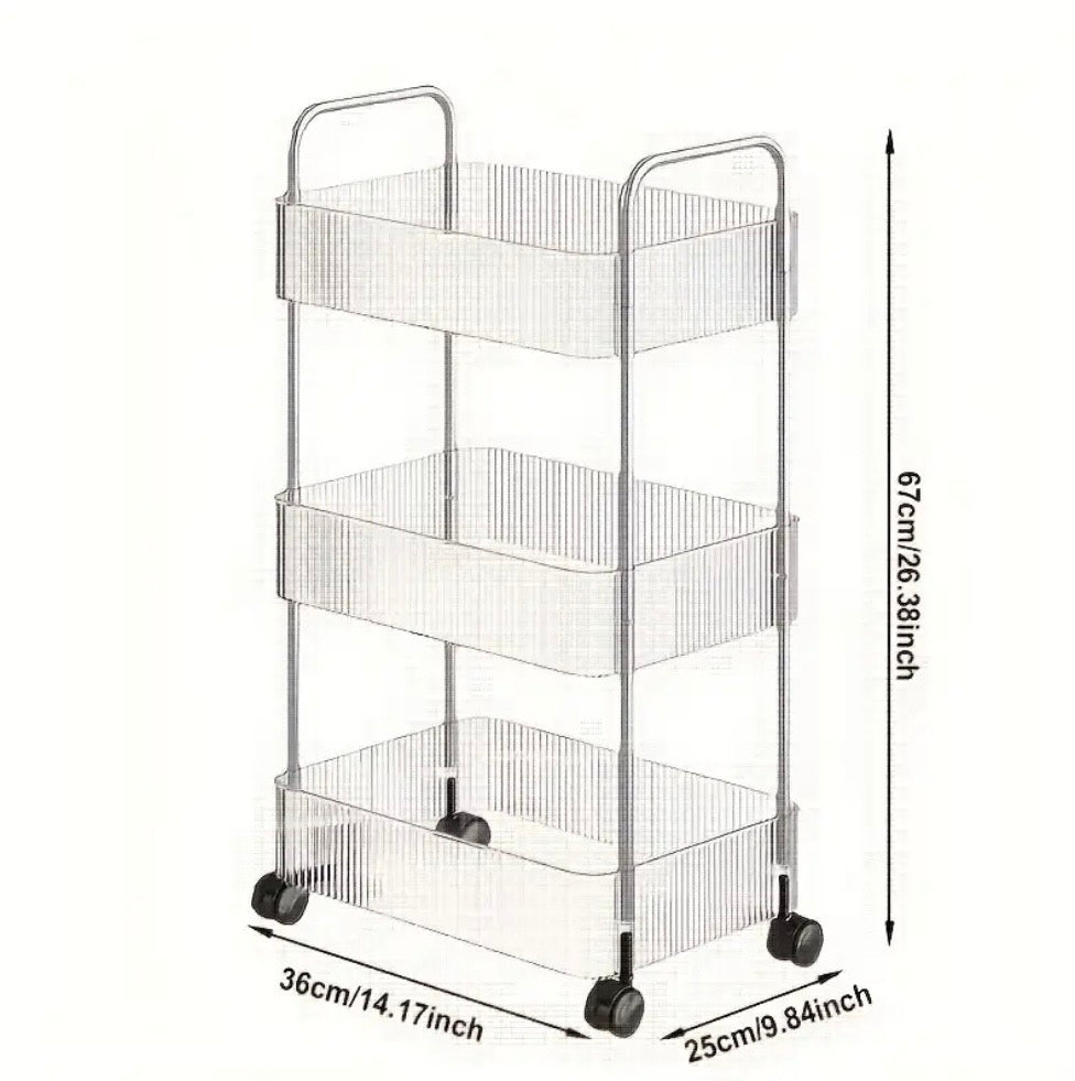 3 Tier Rolling Storage Cart