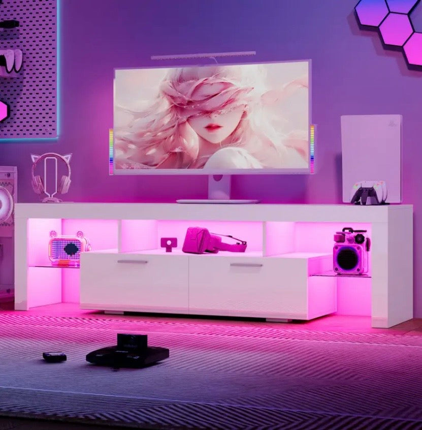 High Tech Light up TV Stand