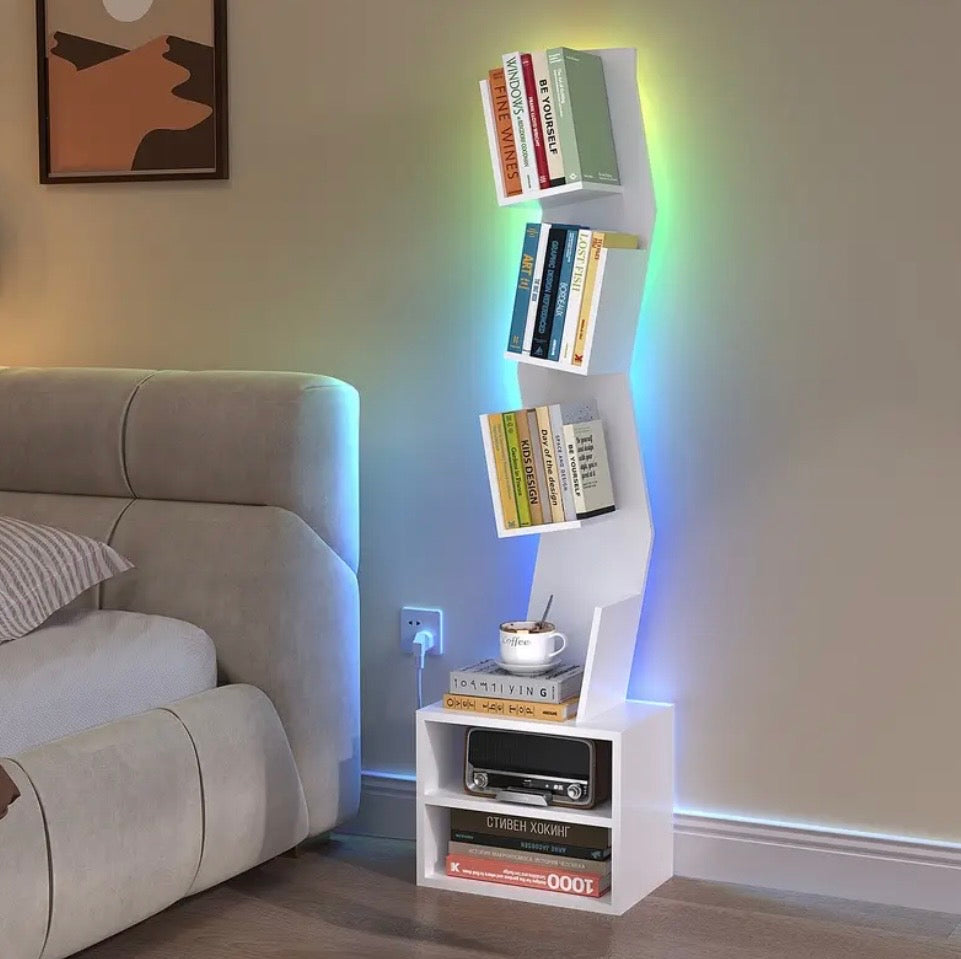 Unique Bookshelf with Lights