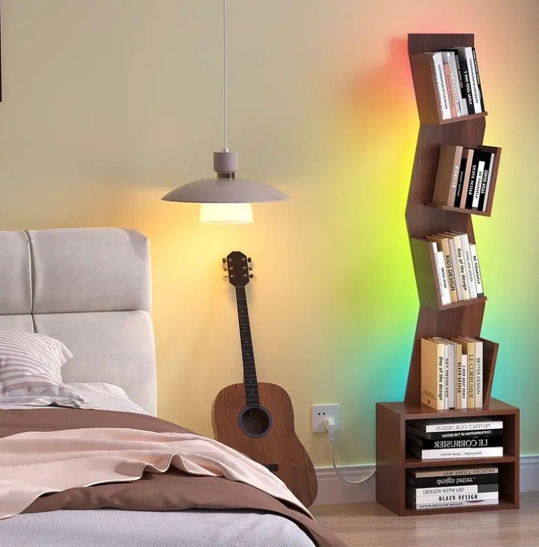 Unique Bookshelf with Lights
