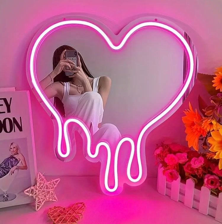 Pink Neon Heart Sign