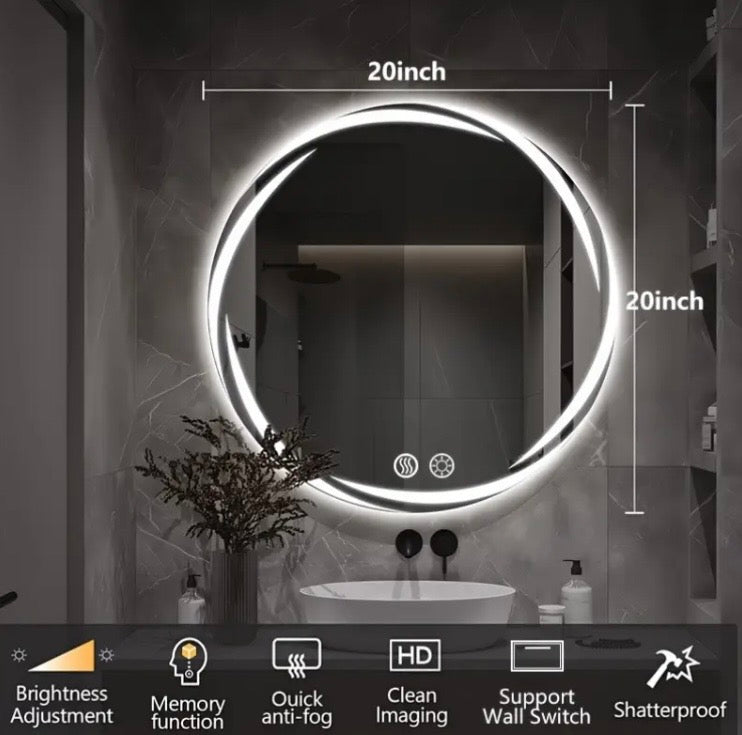 Round LED Bathroom Mirror