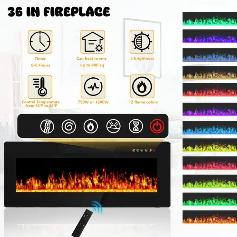 80’’ Floating Fireplace TV Stand