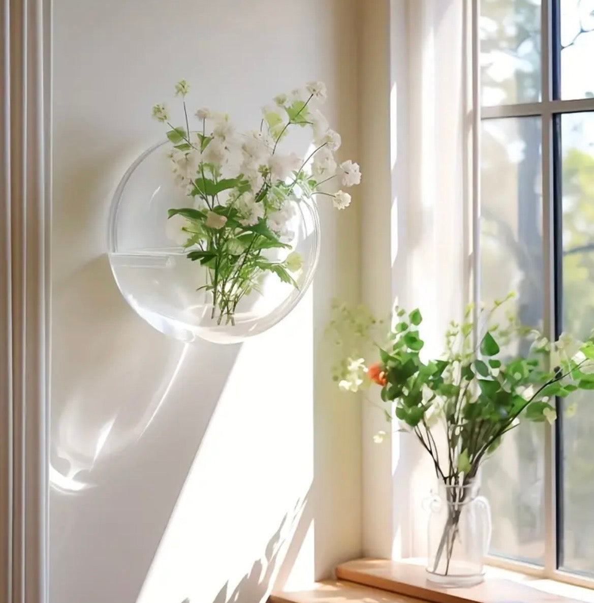 Wall Mounted Hydroponic Planter - Dual-Purpose Fish Tank & Flower Pot for Home & Office