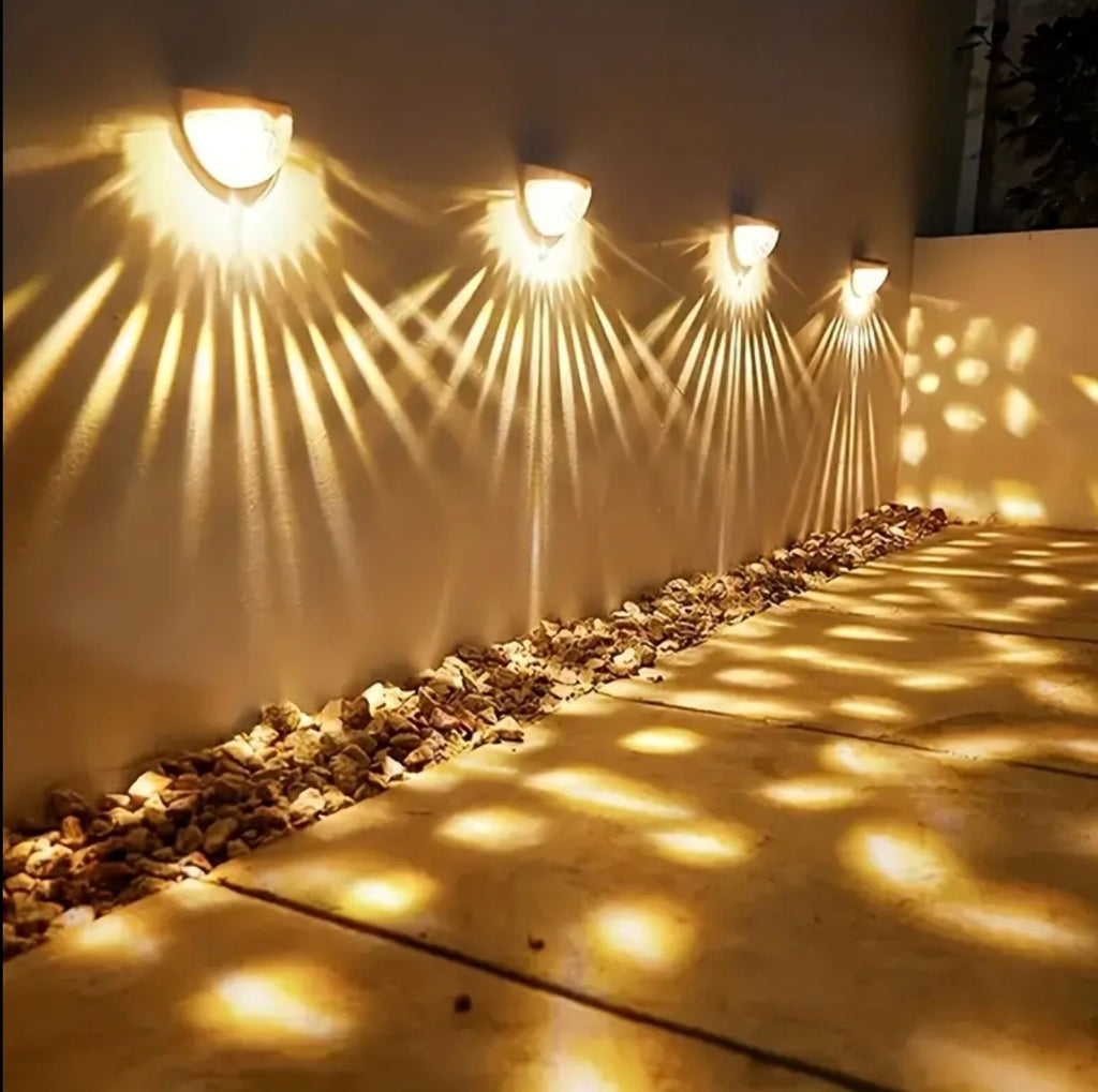 Solar Fence Lights 6-Pack - IPX4 Waterproof LED Deck & Wall Lights for Outdoor Security