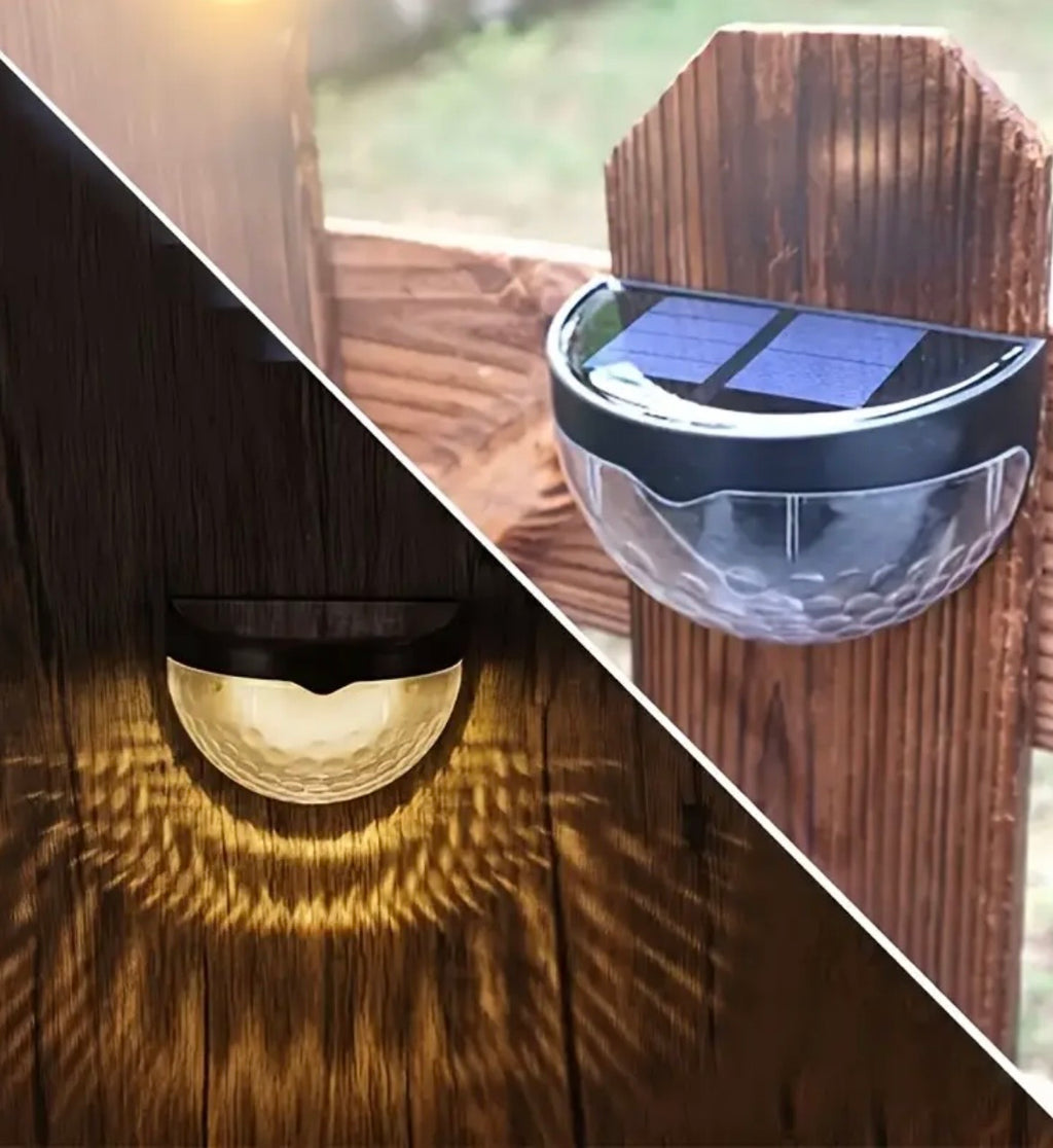 Solar Fence Lights 6-Pack - IPX4 Waterproof LED Deck & Wall Lights for Outdoor Security