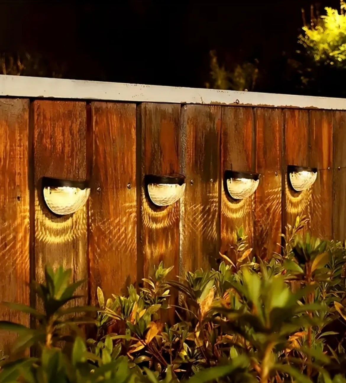 Solar Fence Lights 6-Pack - IPX4 Waterproof LED Deck & Wall Lights for Outdoor Security
