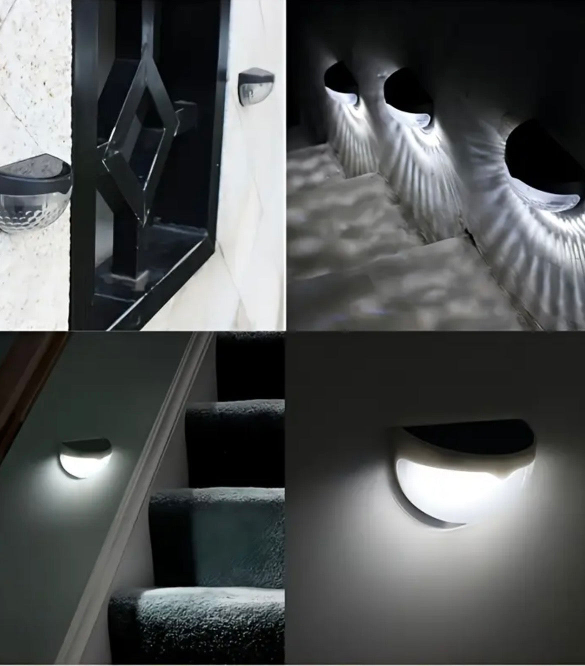 Solar Fence Lights 6-Pack - IPX4 Waterproof LED Deck & Wall Lights for Outdoor Security