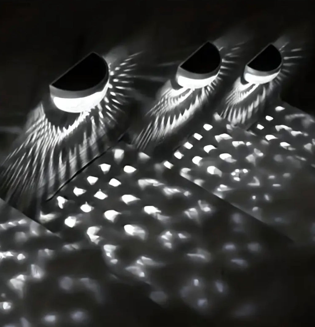 Solar Fence Lights 6-Pack - IPX4 Waterproof LED Deck & Wall Lights for Outdoor Security