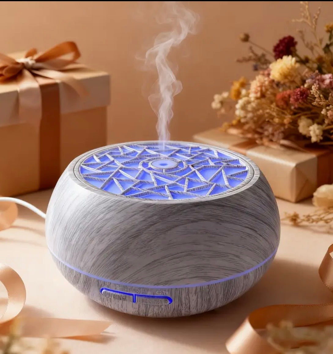 SoundWave Humidifier & Diffuser - 18.6oz with Auto Shut-Off & 6 Essential Oils Included