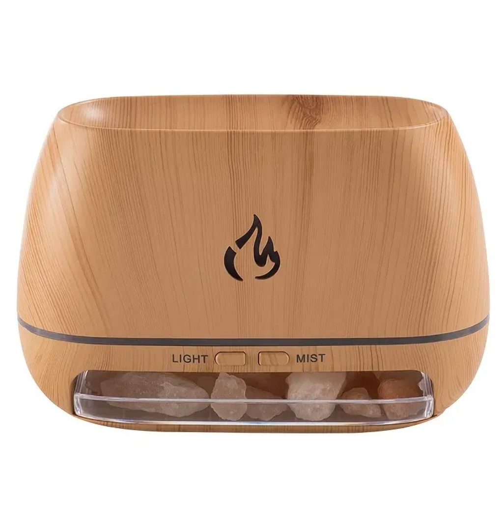 Flame Humidifier & Essential Oil Diffuser - Simulated Flame Effect with Ultrasonic Mist