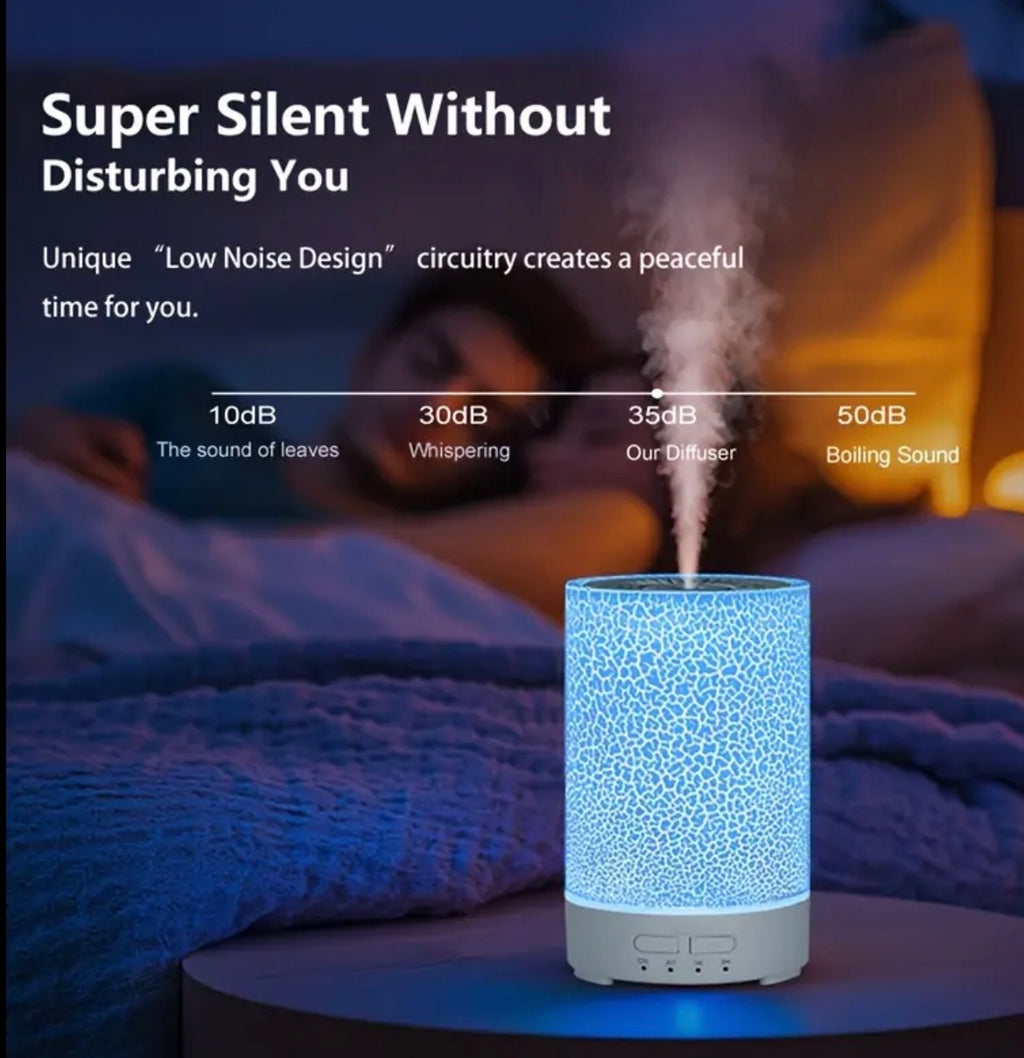 Essential Oil Diffuser & Humidifier - Aromatherapy with Colorful LED Lights & Silent Operation