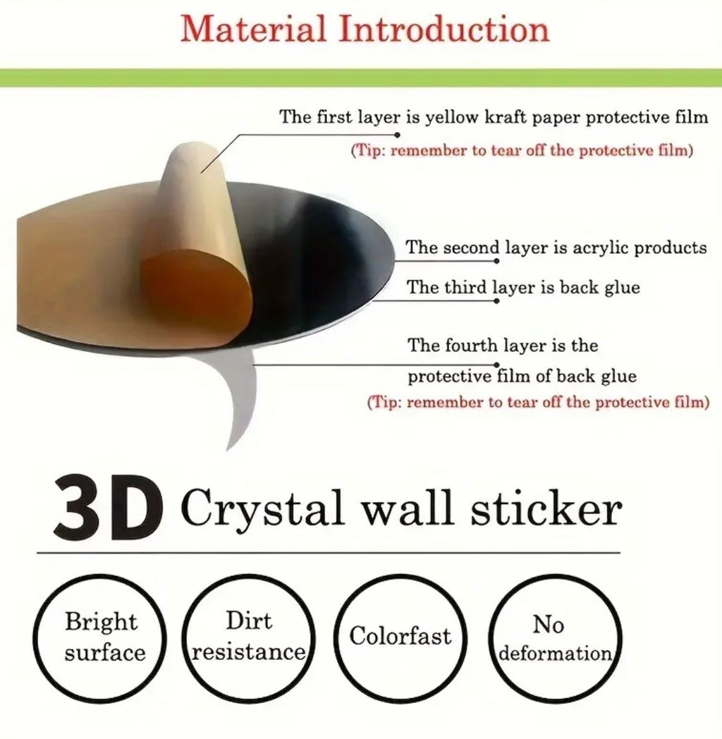 Hexagon Mirror Wall Decals - 24-Piece 3D Acrylic Self-Adhesive Stickers for Bedroom, Living Room & Home Decor