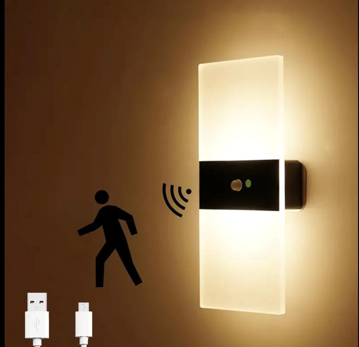 Rechargeable Motion Sensor Wall Light - Magnetic LED Night Light for Bedroom, Closet, Hallway & Stairs | Wireless & Portable
