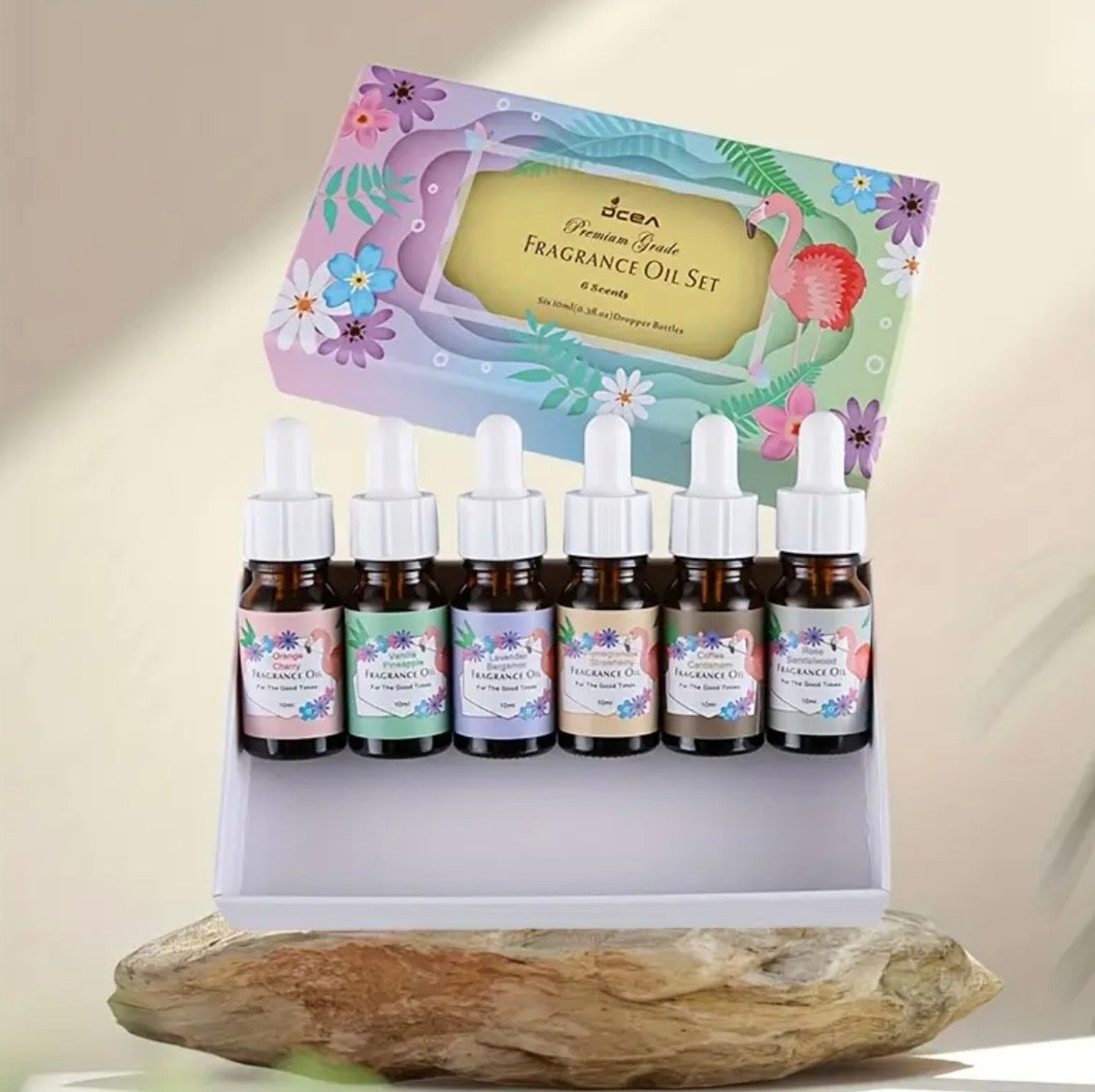 6-Piece Fragrance Oil Set - Premium Aromatherapy Collection (Lavender, Rose, Vanilla & More) | Gift Set for Diffusers