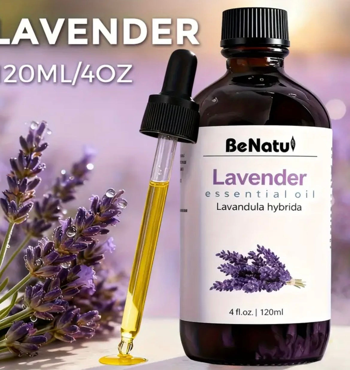 Lavender Essential Oil - Pure Premium Grade for Diffusers (4oz/120ml) | Calming & Relaxing Aromatherapy